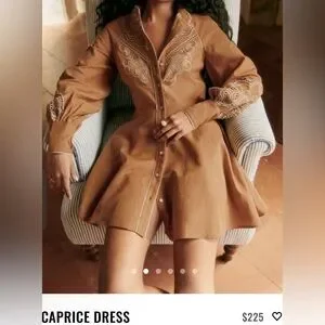 Sezane | Dresses | Sezane Caprice Dress In Camel Size 42